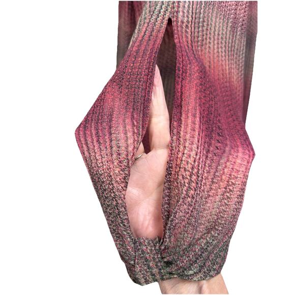 Rebecca Malone Women's Plus Sz 2X 3/4 Split Sleeves Multicolor Ombre' Stripes - Picture 5 of 16